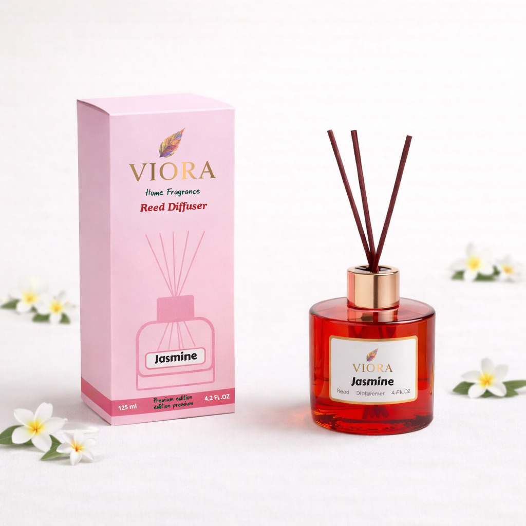 Viora Reed Diffuser 125 ml+ 50Ml free with Jasmine Fragrance