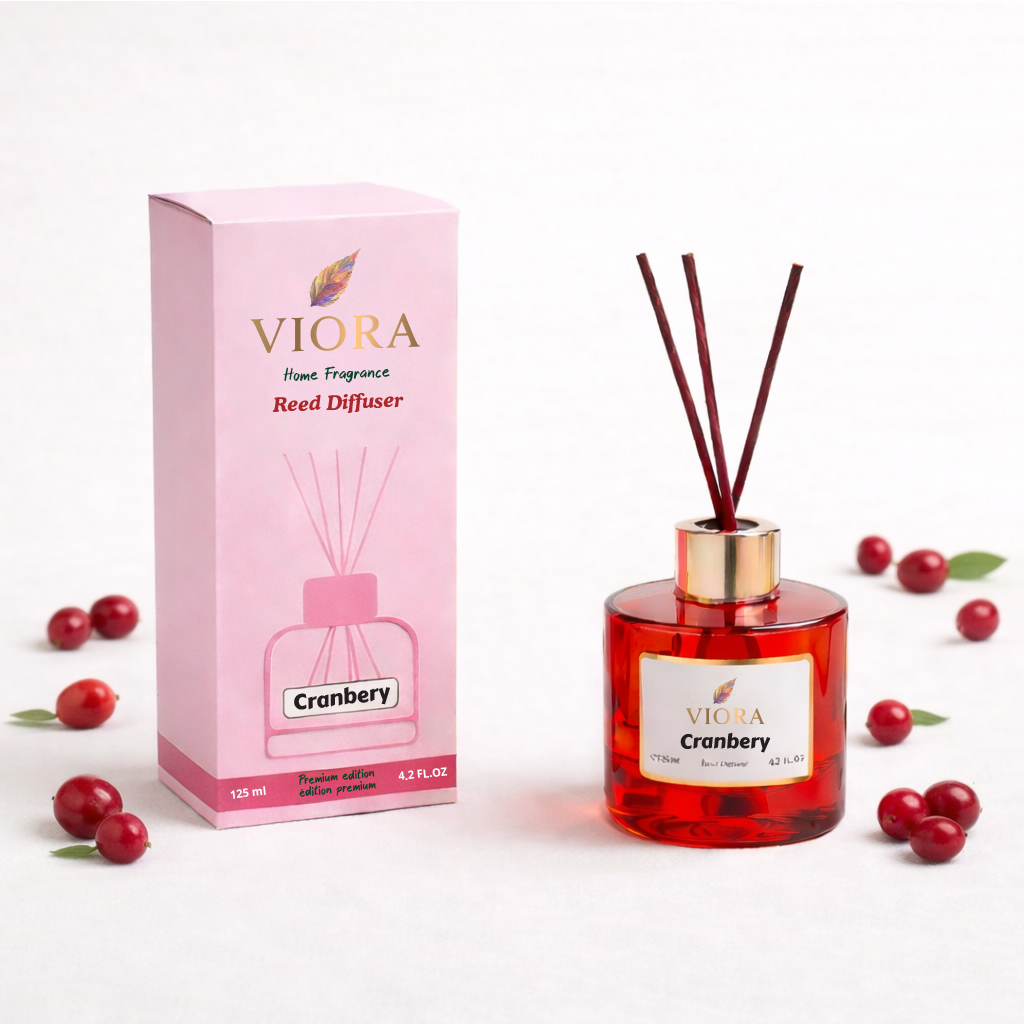 Viora Reed Diffuser 125 ml+ 50Ml free with Cranberry Fragrance